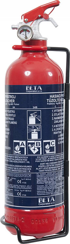 Výstražné svetlo LP200 + trojuholník MICRO + práškový hasiaci prístroj 1kg